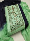 Khadi Handwork Suits 3 Latest Function Wear Designer Khadi Cotton Dress Material Collection 
