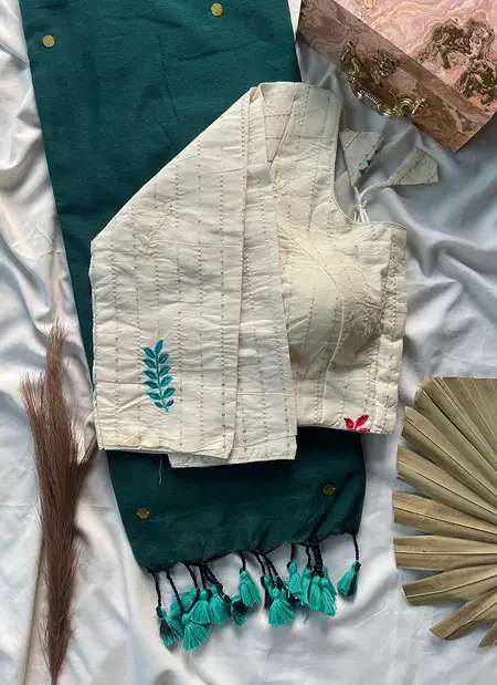 Khadi Work Vol 2 Cotton Saree Sequence Work Blouse Wholesale Market In Surat