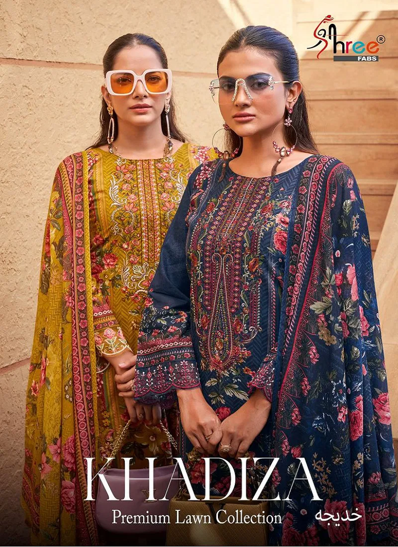 Khadiza by Shree Lawn Cotton Pakistani Salwar Suits Wholesale Online