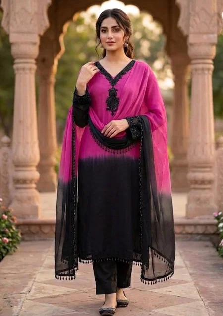 Khas 57 Natural Crepe Embroidery Designer Salwar Suits