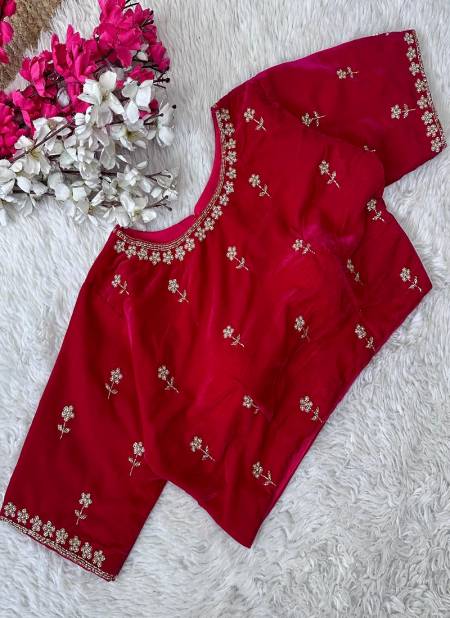 SILK BLOUSE DESIGNER WITH HEAVY WORK BRIDAL WEAR READYMADE SILK BLOUSES ARE  AVAILABLE AT WHOLESALE PRICE