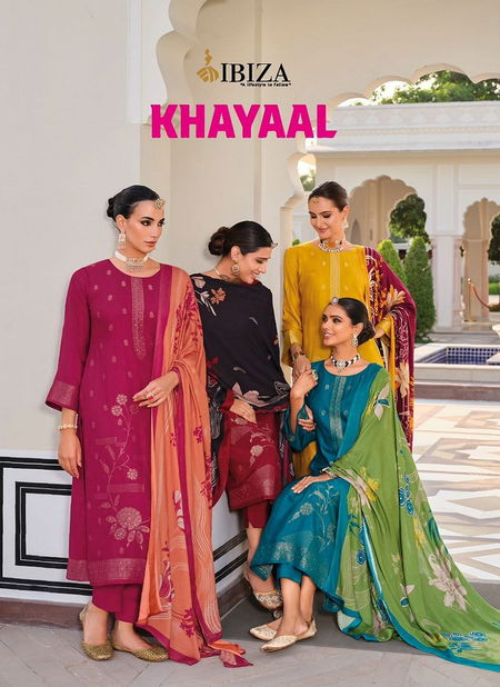 Khayaal By Ibiza Pashmina Dress Material Wholesale Market In Surat Catalog