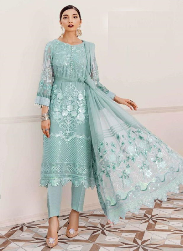 Khayyira Afrozeh Georgette With Heavy Embroidery Festive Wear Pakistani Salwar Kameez Collection
