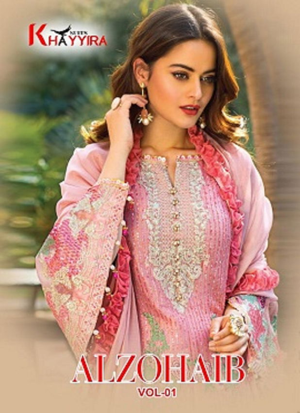 Khayyira Alzohaib 1 Latest Fancy Designer Heavy Festive Wear Faux Georgette Pakistani Salwar Suits Collection
