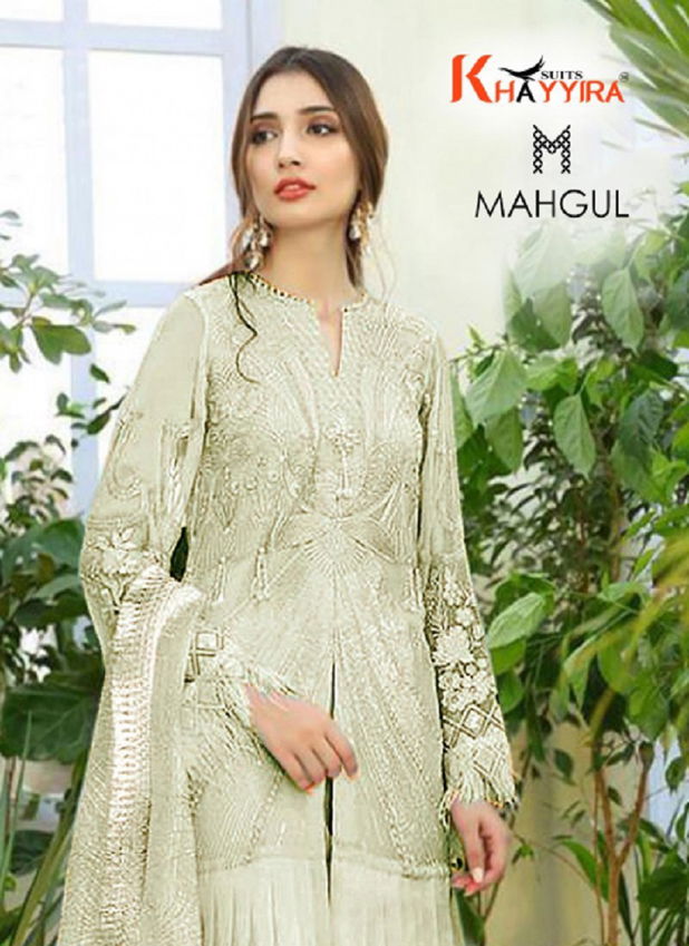 Khayyira Mahgul Festive Wear Buttery fly Net Pakistani Salwar Kameez Collection
