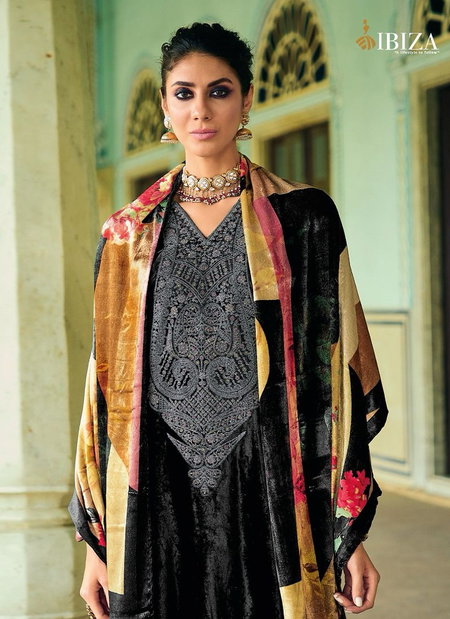 Khoobsurat By Ibiza Viscose Velvet Pashmina Dress Material Catalog
