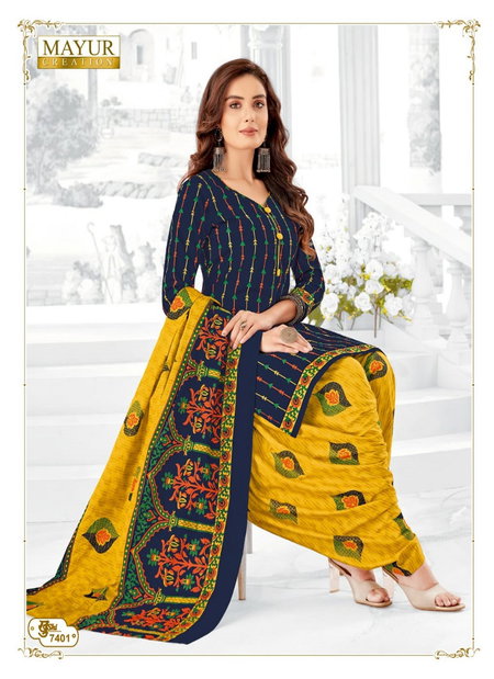 Khushi Vol 74 By Mayur Cotton Printed Dress Material Wholesale Market In Surat

