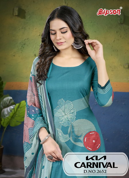 Kia Carnival 2652 By Bipson Printed Galce Cotton Dress Material Wholesalers In Delhi
