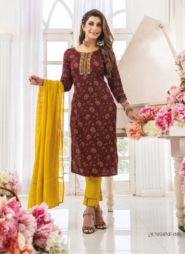 Kiana Sunshine New Designer Ethnic Wear Cotton Ready Made Collection