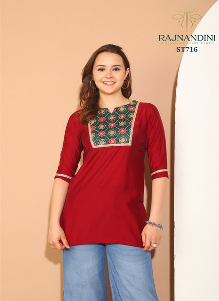 Kiara By Rajnandini Roman Silk Ladies Top Orders In India Catalog