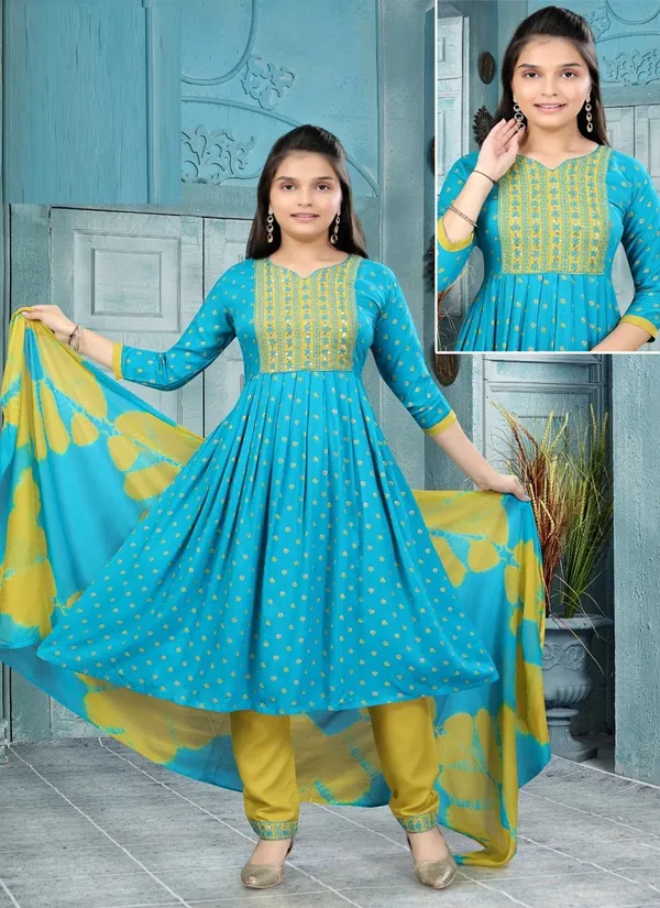 Kids Zenshi Vol 2 Pant Set Girls Wear Kurti Wirh Bottom Dupatta Wholesale Price In Surat
