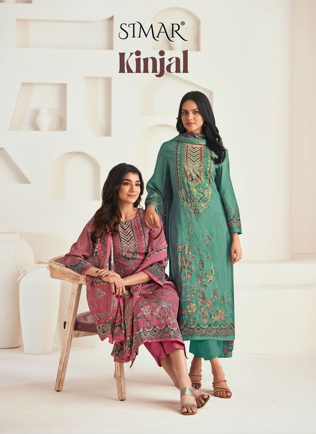 Kinjal By Glossy Musline Digital Printed Dress Material Wholesale Online