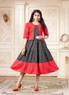 Kinti Atrangi 3 New Ethnic Wear Rayon Antalkali Kurti With Jacket Collection