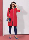 Kinti Cadbury Casual Daily Wear Slub Silk With Embroidery Kurtis Collection
