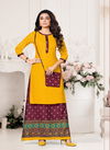 Kinti Hellaro 14 Ethnic Wear Rayon Printed Designer Fancy Kurti With Skirt Collection