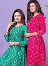 Kinti Hot Shot 7 fancy Heavy Etnic Wear Anarkali Rayon Printed Kurti Collection
