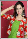 Kinti KamyaFancy Designer Ethnic Wear Handloom Cotton Printed Separate Jacket Kurtis Collection