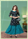Kinti Kasturam Fancy Ethnic Wear Rayon Printed Top With Skirt Collection