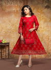 Kinti Lotus Fancy Ethnic Wear Anarkali Stylish Rayon Printed Kurtis Collection
