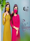 Kinti Millano Latest Designer Straight Neck Mirror Embroidery Work Style Kurtis Collection  