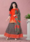 Kinti Panghat Fancy Ethnic Wear Rayon Printed Kurti With Skirt Collection