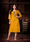 Kinti Plum 2 Rayon Designer Daily Wear Embroidery Kurti Collection
