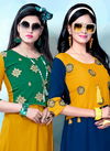 Kinti Rangoli 2 Fancy Ethnic Wear Rayon Embroidery work Designer Kurtis Collection