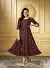 Kinti Waves Rayon Printed Ethnic Wear Designer Latest Anarkali Kurti Collection