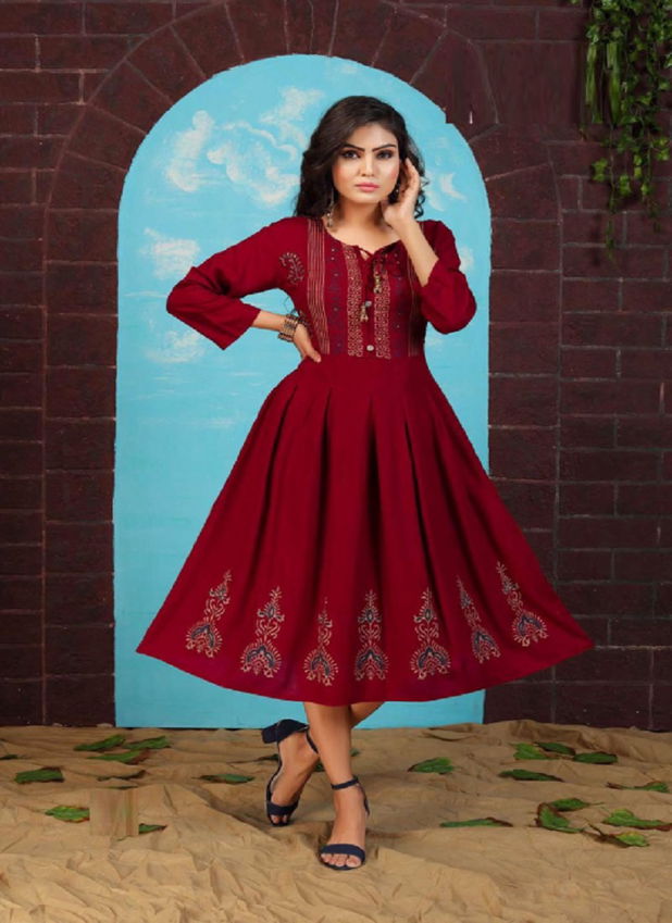 Kirtan Chidya Latest Fancy Designer Ethnic Wear Anarkali Kurti Collection