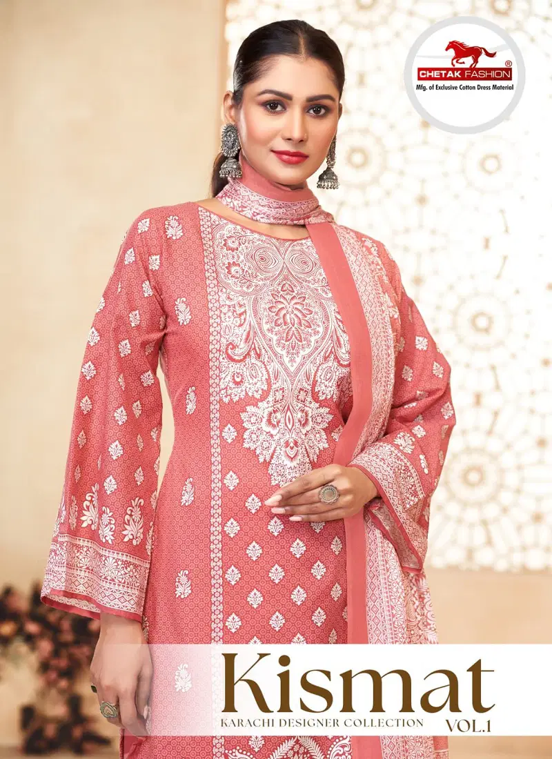 Kismat Vol 1 By Chetak Lawn Cotton Dress Material Orders In India Catalog