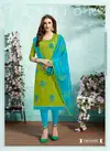 Kiss Miss 64 Designer Lawn Cotton Fancy Churidar Dress Material With Work and Four sided Lace Border Dupatta 