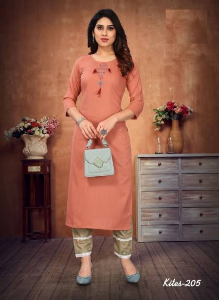 Kites 2 Fancy Ethnic Wear Rayon Kurti With Bottom Collection Catalog