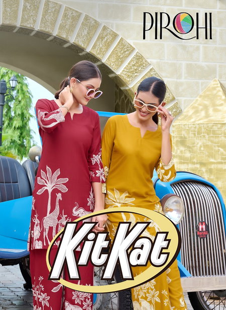 Kitkat By Pirohi Heavy Rayon Mill Printed Co Ord Set Wholesale Shop In Surat

