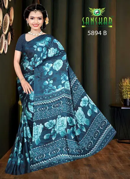 Kitkat Vol 2 By Sanskar Colour Addition Moss Saree With Blouse Bulk Orders In India