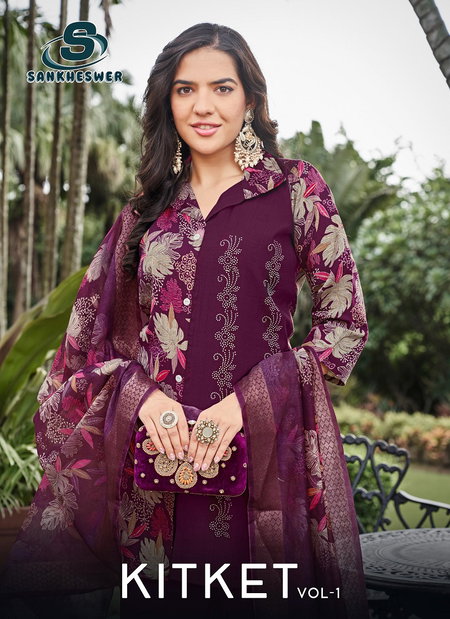 Kitket Vol 1 By Sankheswer Vertican Online Kurti With Bottom Dupatta Wholesale
