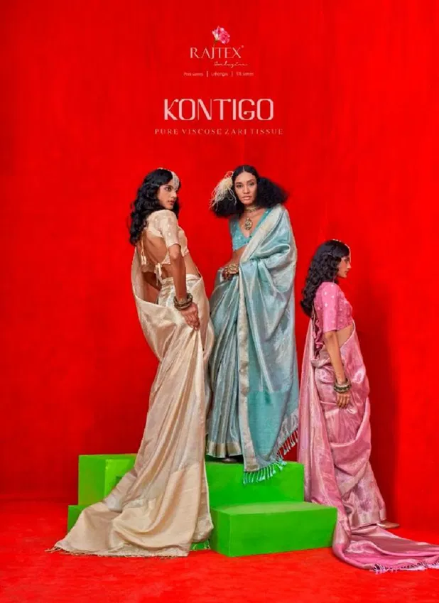 Kontigo By Rajtex Viscose Causal Wear Saree Wholesale In India