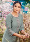 Koodee Mahi 6 Fancy Designer Festive Wear Fancy Nylon viscose With Embroidery And Khatli Work Kurtis With Bottom Collection