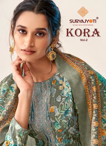 Kora Vol 2 By Suryajyoti Embroidery Modal Printed Dress Material Wholesale Shop In Surat Catalog