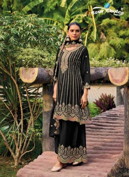 Korra By Your Choice Chinnon Wedding Wear Readymade Suits
 Catalog