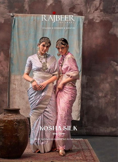 Kosha Silk By Rajbeer Satin Handloom Sarees Wholesale Shop In India