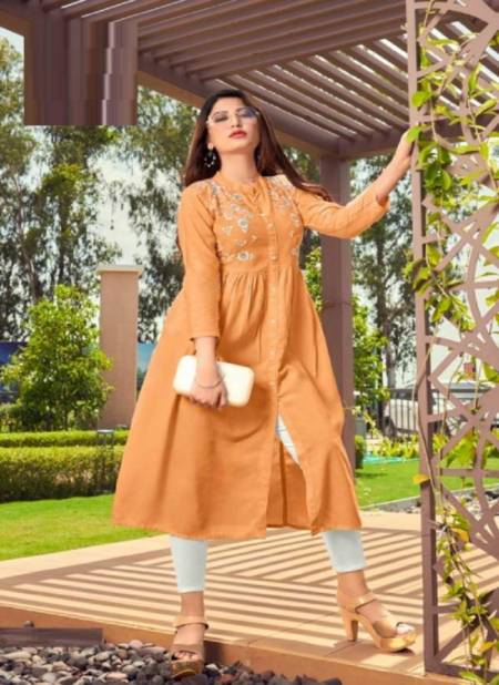 Krisha Mohini Latest Stylish Ethnic Wear Rayon Designer Kurti Collection