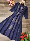 Krishi Georgette Foil Work Designer Kurtis Catalog