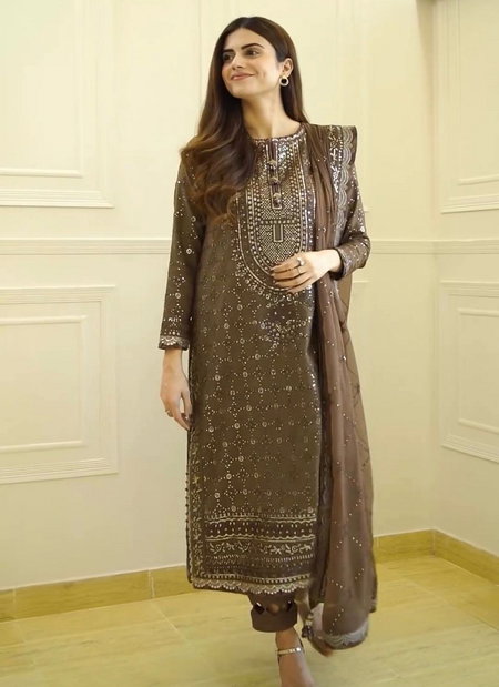 Krishi Heavy Foux Goargate Wholesalers Readymade Suits In Delhi