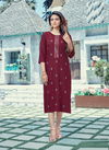 Krishriyaa Blush Ethnic Wear Viscose Rayon Designer Latest Kurti Collection
