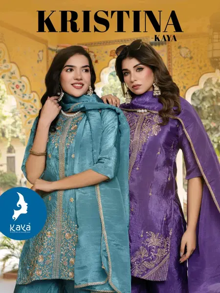 Kristina By Kaya Silk With Work Kurti With Bottom Dupatta Wholesalers In Surat
