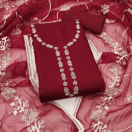 Kriti 11458 Cotton Silk Embroidered Dress Material Suppliers In India