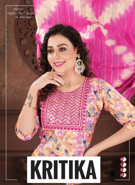 Kritika By Rangjyot Foil Printed Kurti With Bottom Dupatta Wholesale Shop In Surat
 Catalog