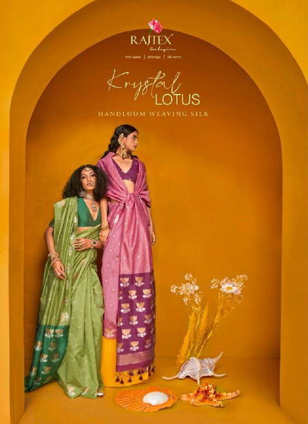 Krystal Lotus By Rajtex Tussar Designer Saree Wholesale Market In Surat 