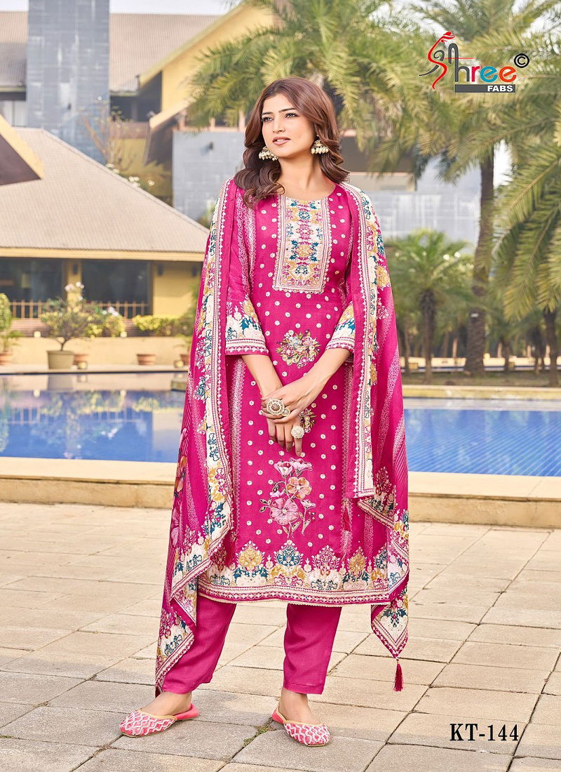 Kt 144 By Shree Fabs Viscose Digital Printed Salwar Suits Wholesalers In Delhi Catalog