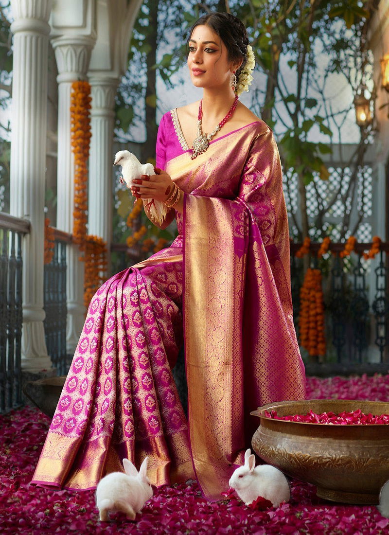 KT 161 Banarasi Soft Silk Wedding Wear Saree Exporters In India